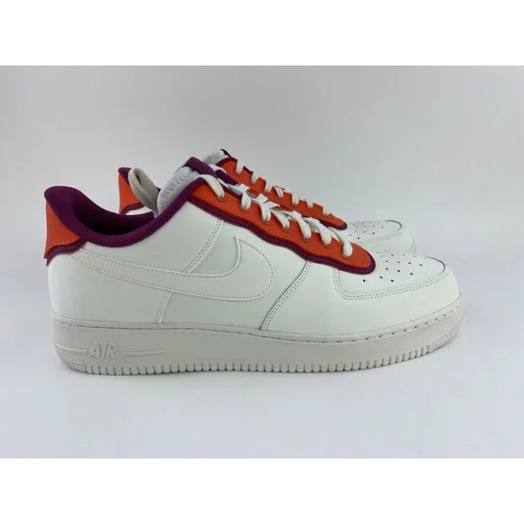 Nike Air Force 1 Low 07 LV8 Orange Berry Men's Size 12.5 Shoes White - Picture 6 of 11